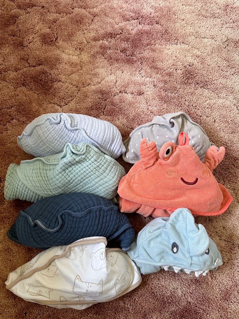 Kids Plush Hooded Bath Towels